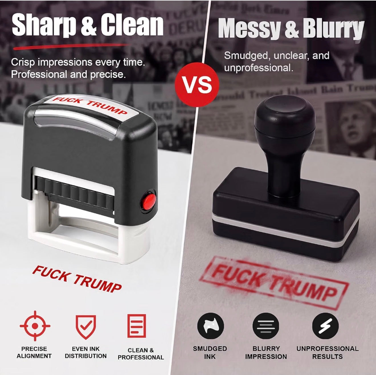 "F Trump"Ink Stamps
