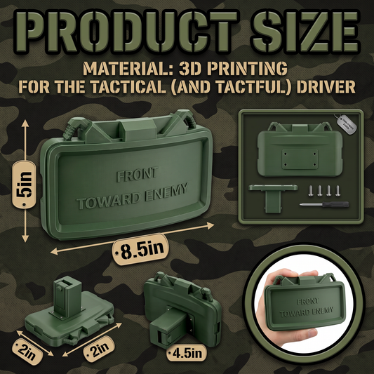 Claymore Hitch Cover — "Front Toward Enemy" Hitch Cover